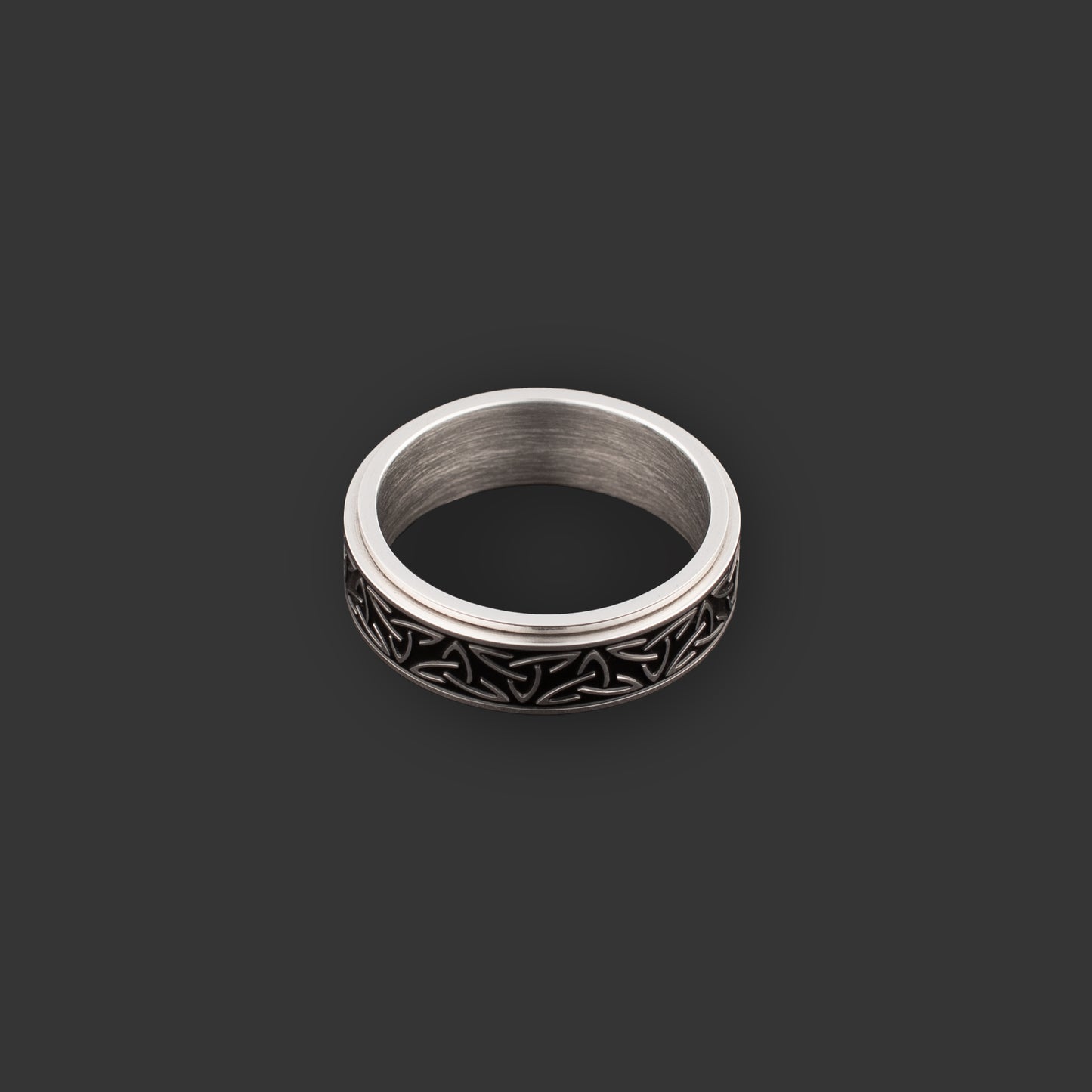 Silver Kinetic Triquetra