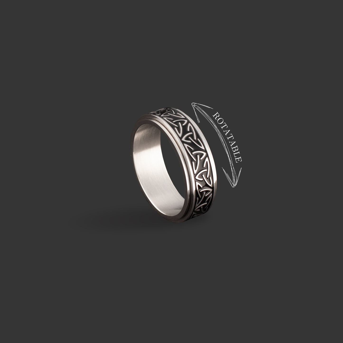 Silver Kinetic Triquetra