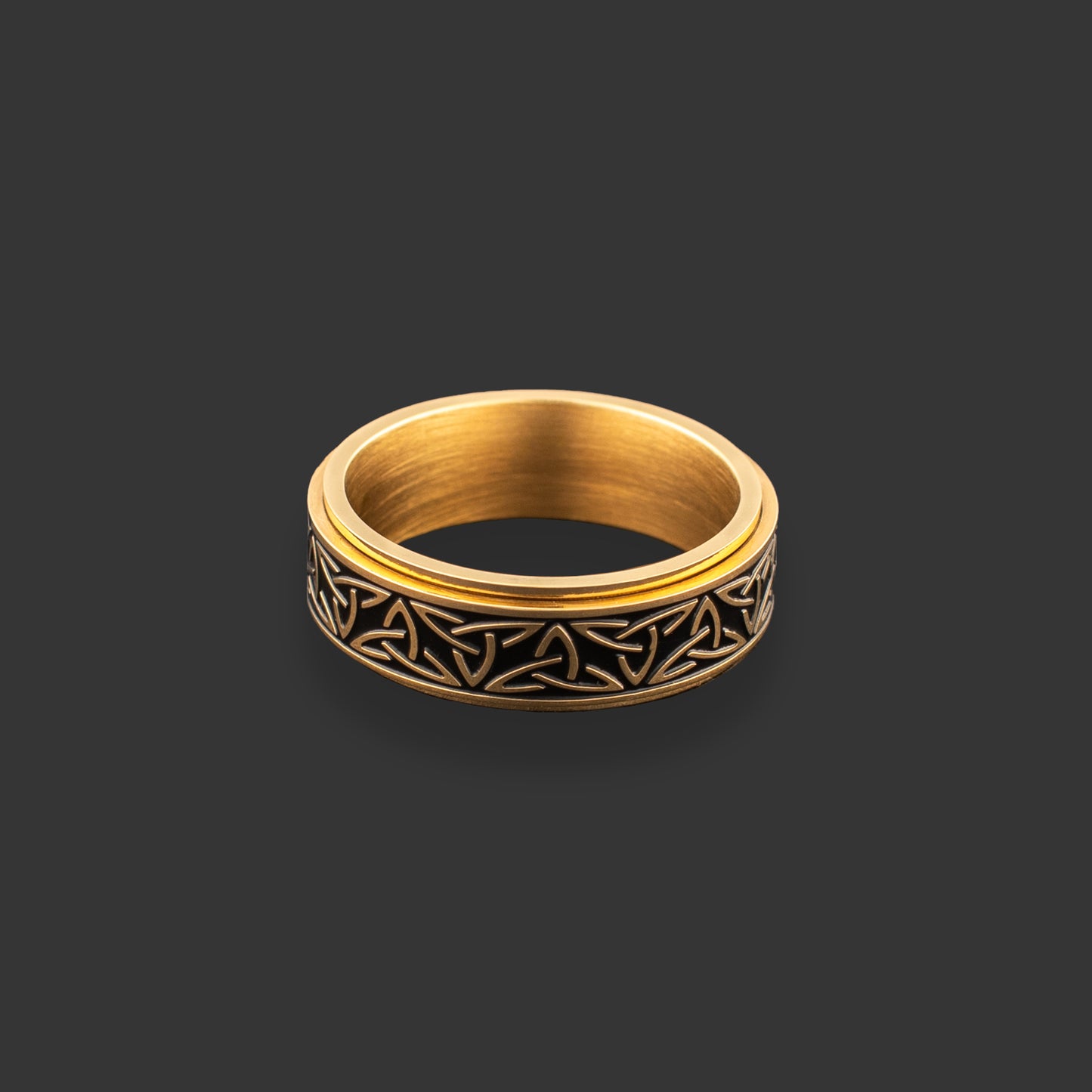 Gold Kinetic Triquetra