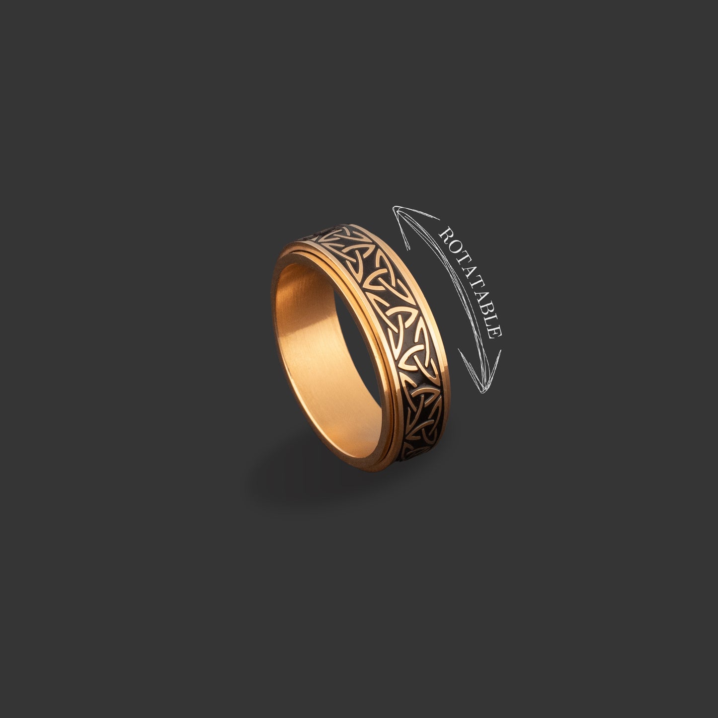 Gold Kinetic Triquetra