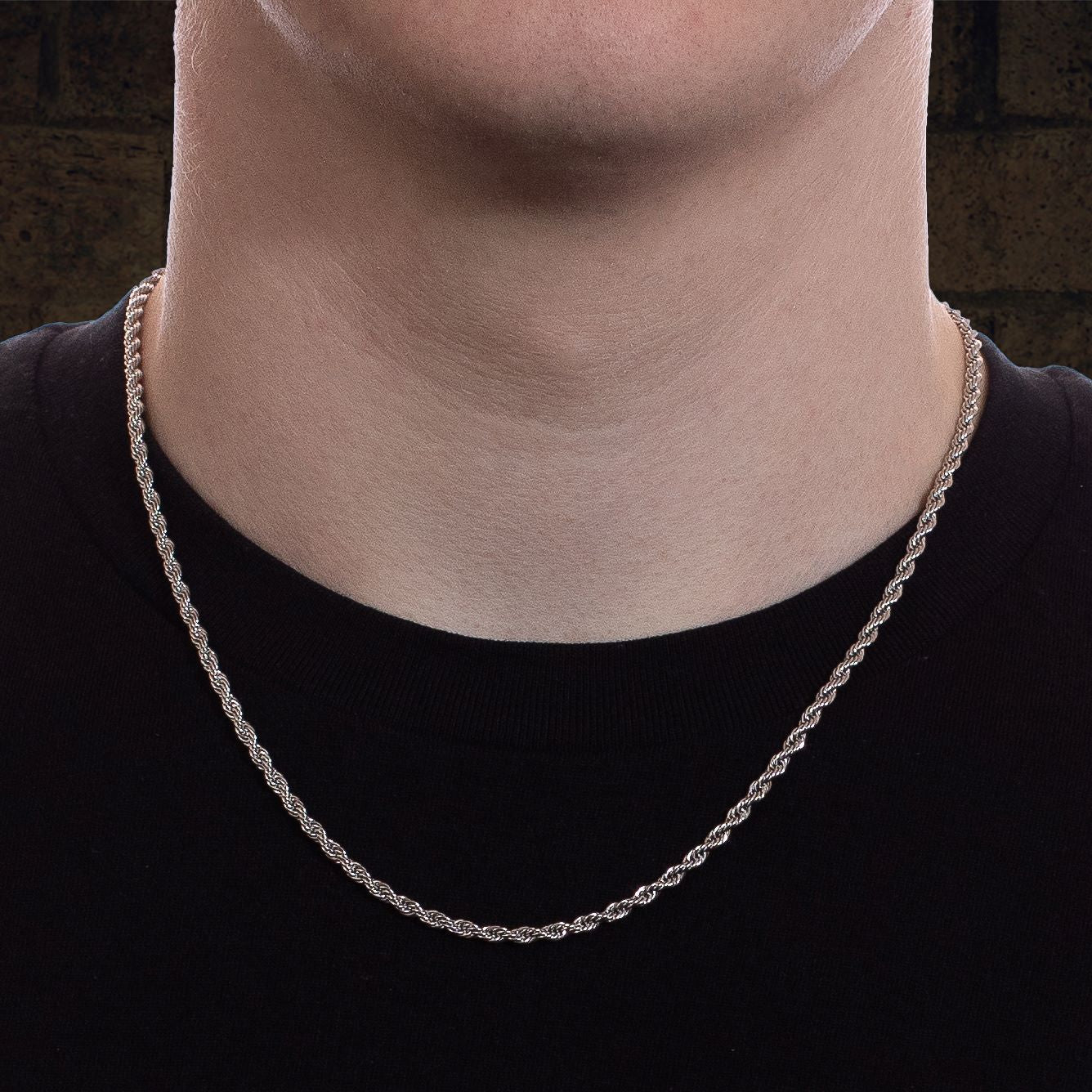 Men's Silver Rope Chain