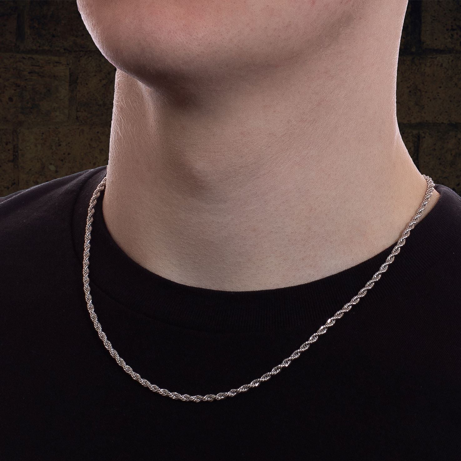 Men's Silver Rope Chain