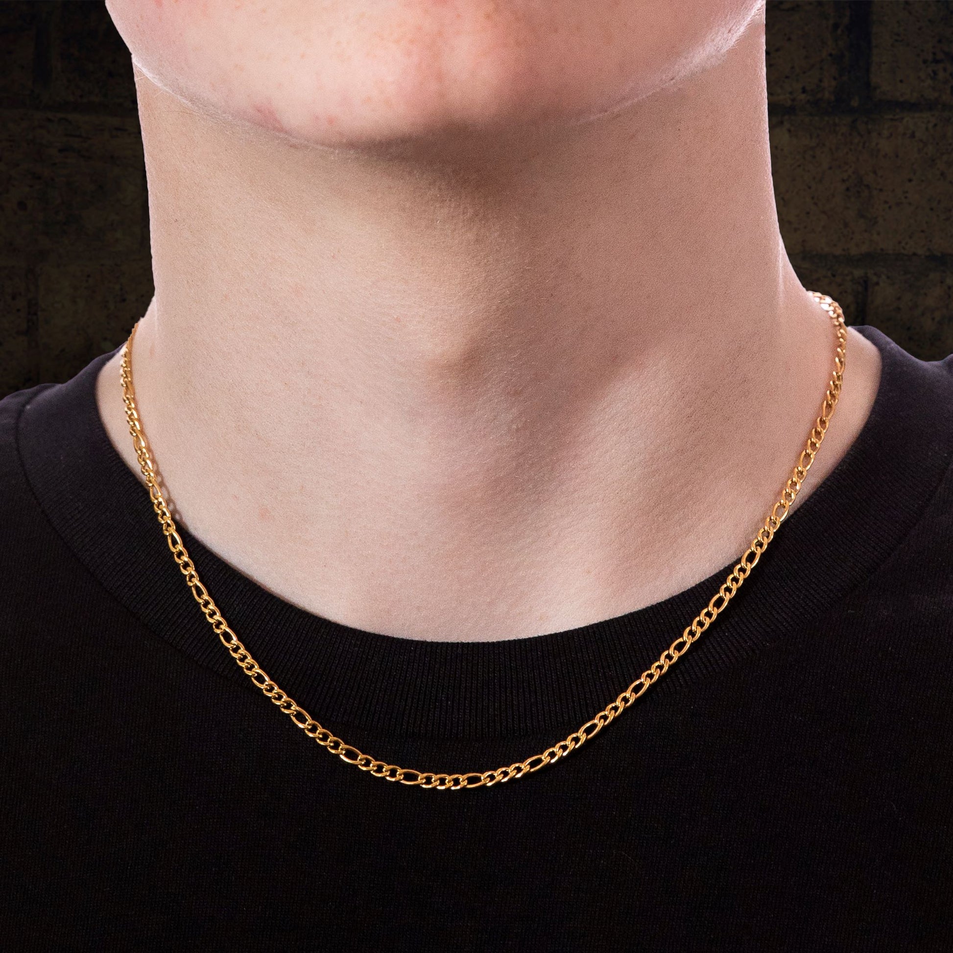 Men's Gold Figaro Chain