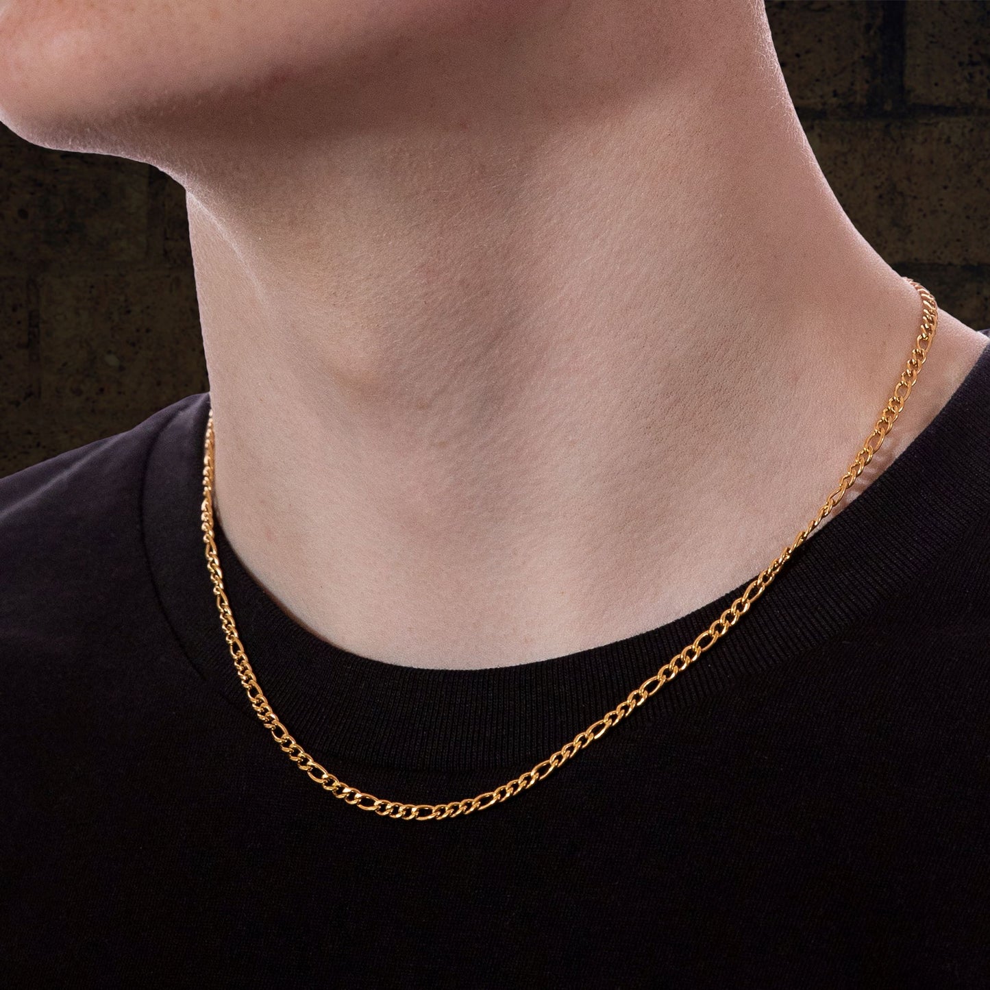 Men's Gold Figaro Chain