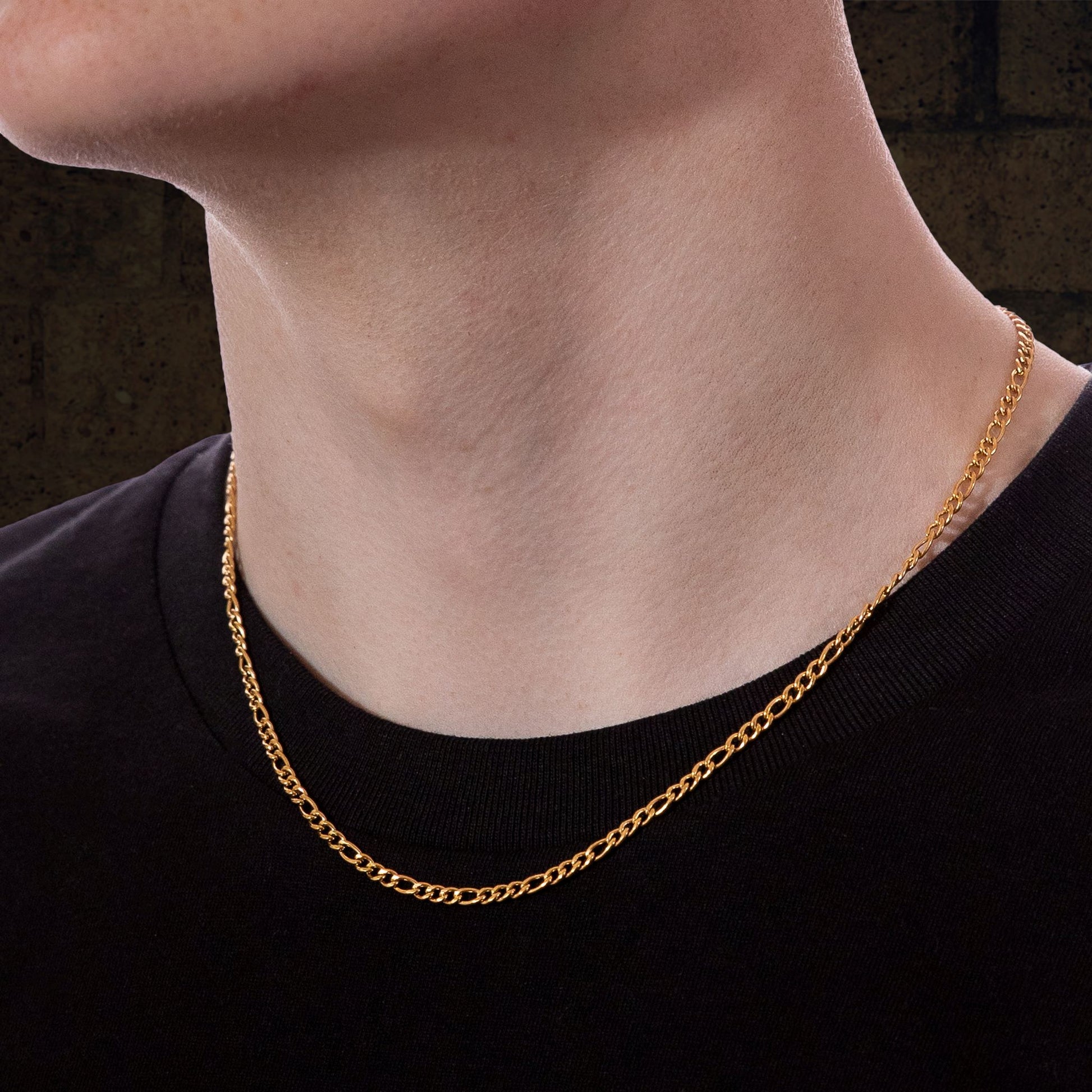 Men's Gold Figaro Chain