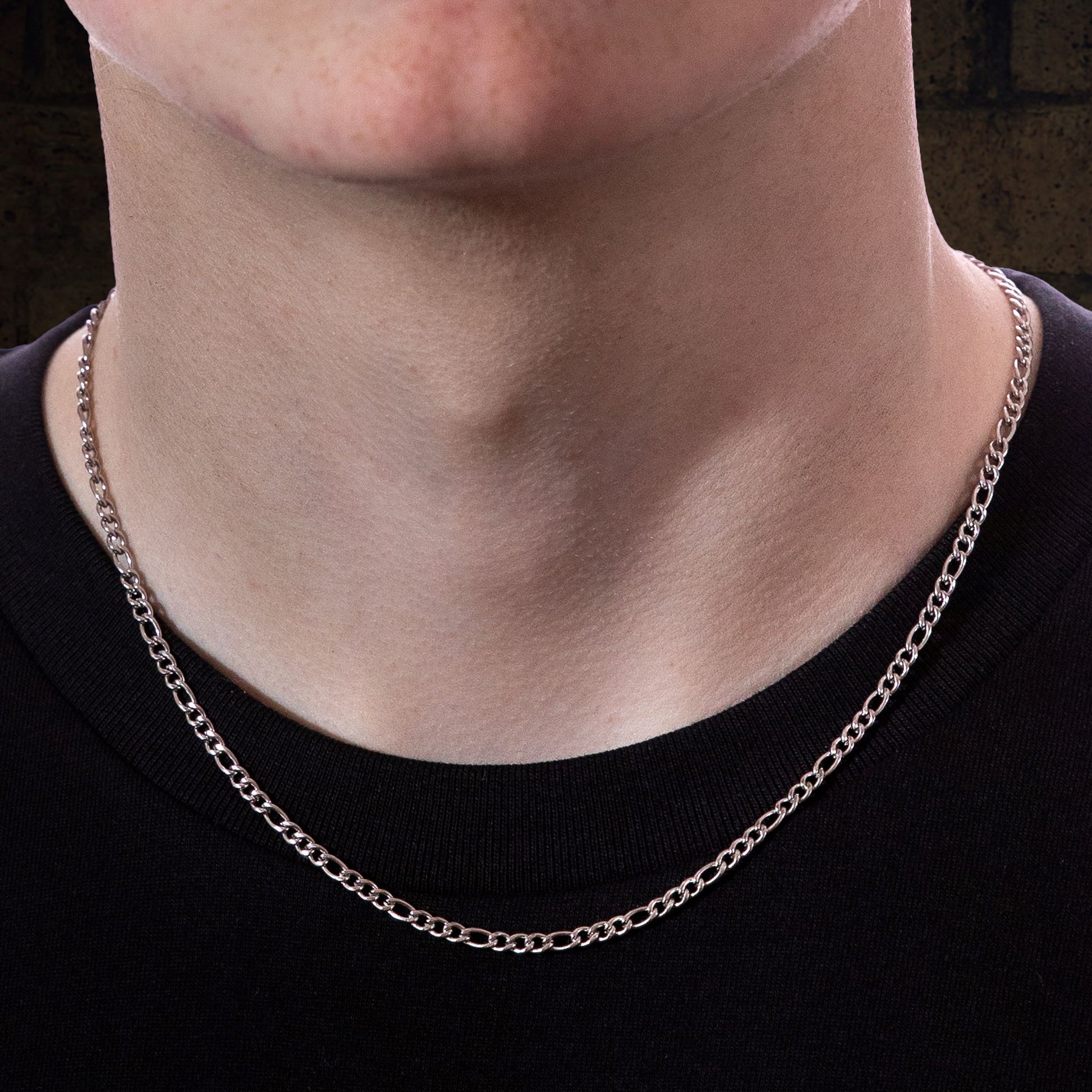Men's Silver Figaro Chain