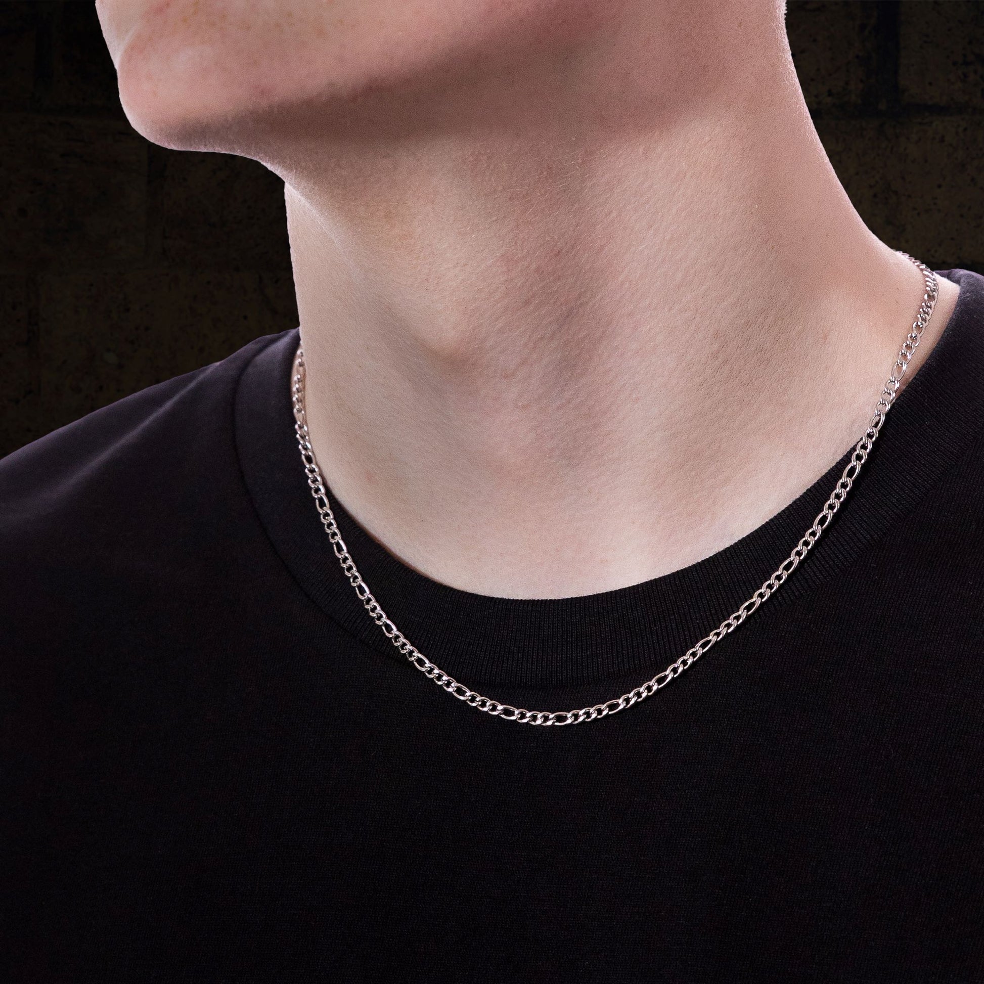 Men's Silver Figaro Chain