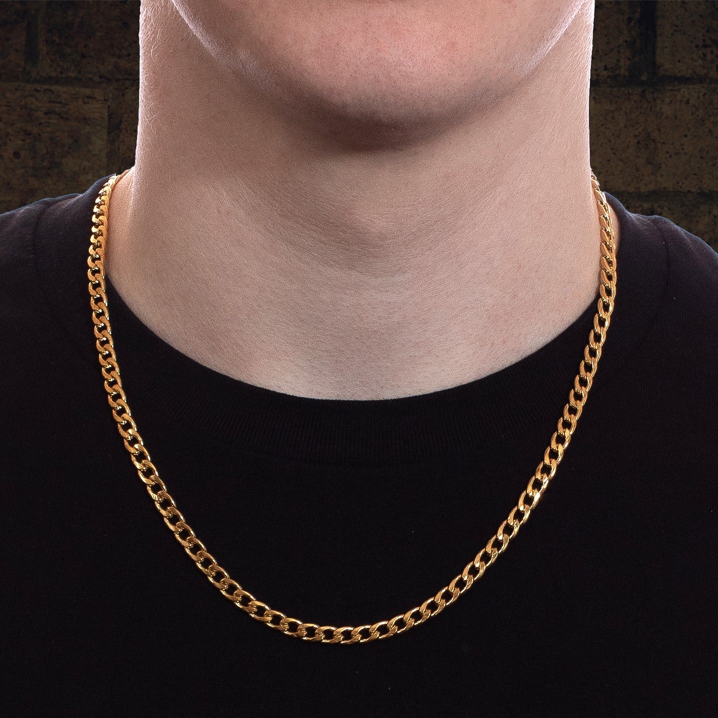 Men's Gold Curb Chain