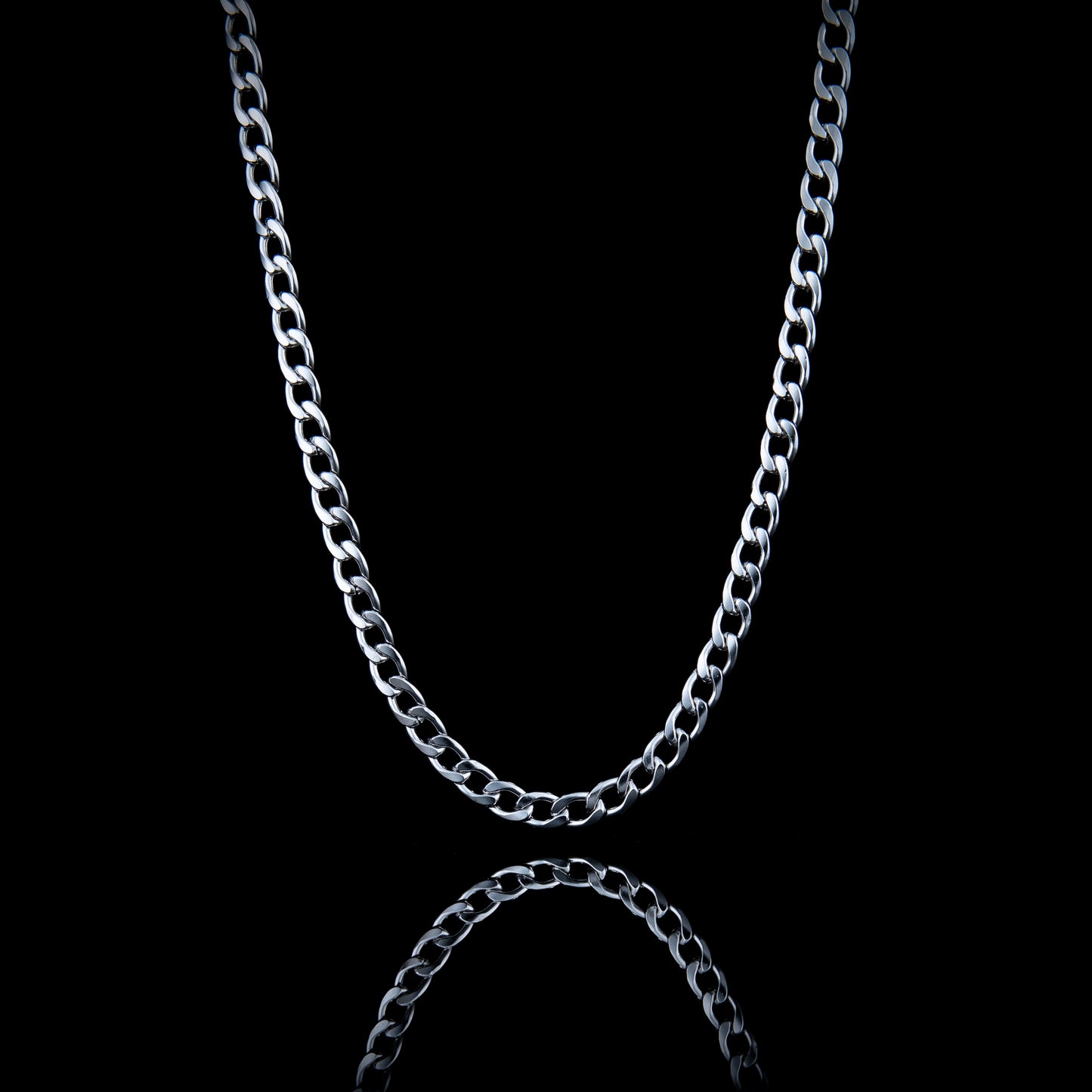 Men's Silver Curb Chain