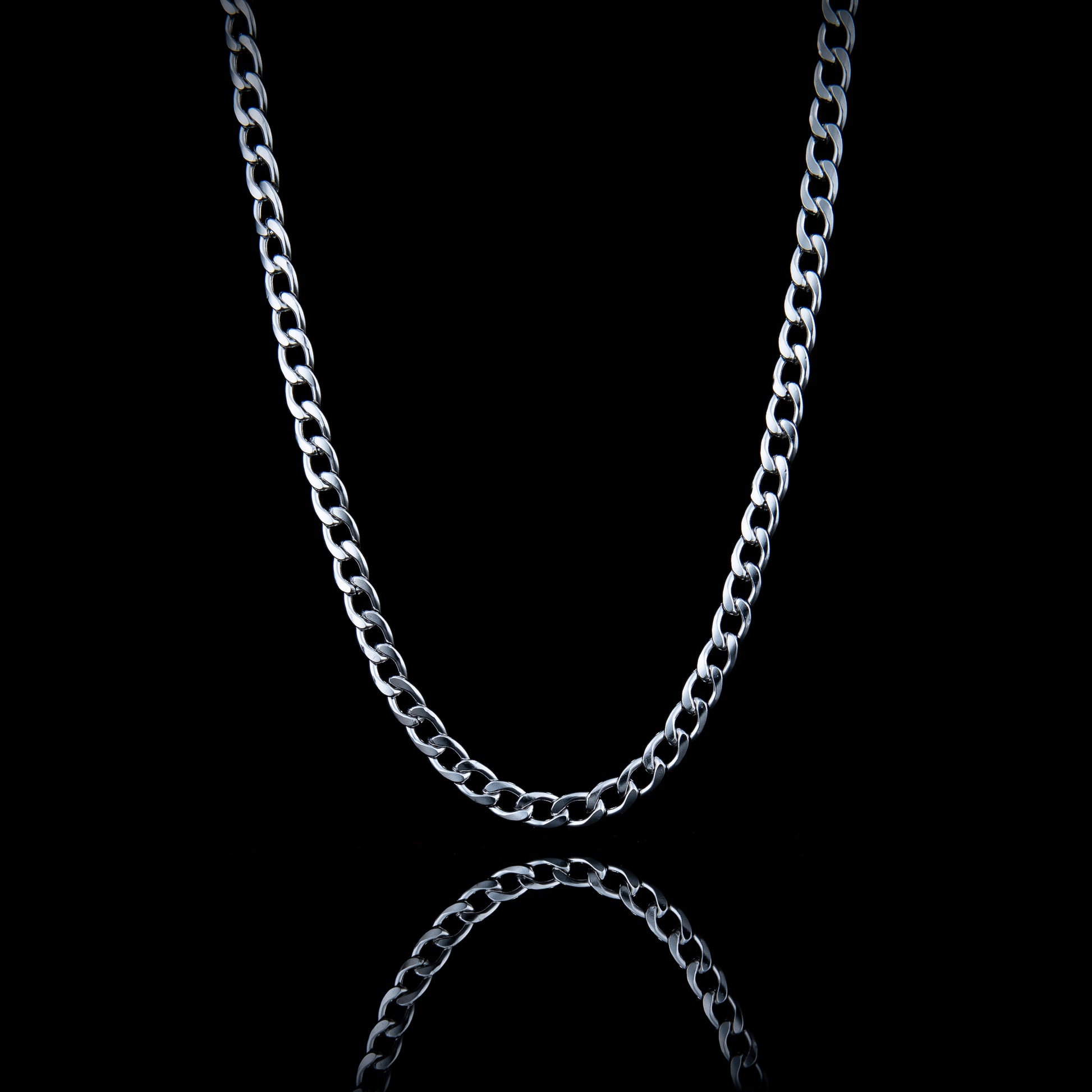 Men's Silver Curb Chain