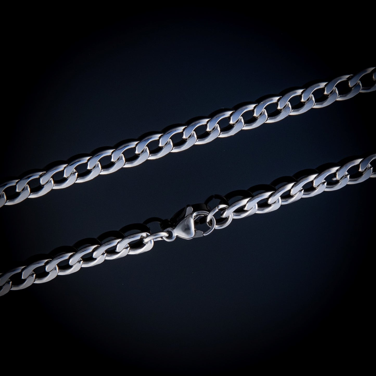 Men's Silver Curb Chain
