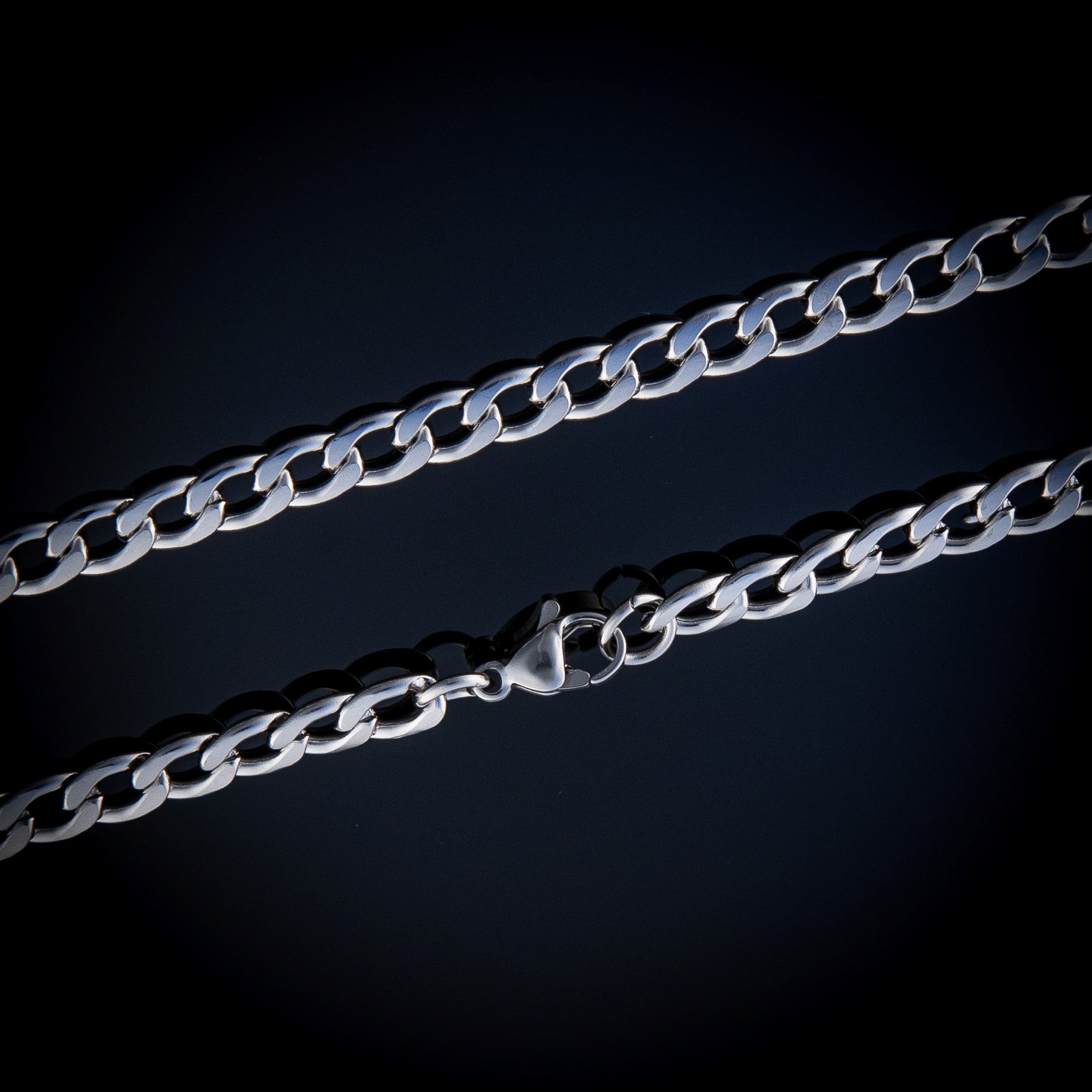 Men's Silver Curb Chain