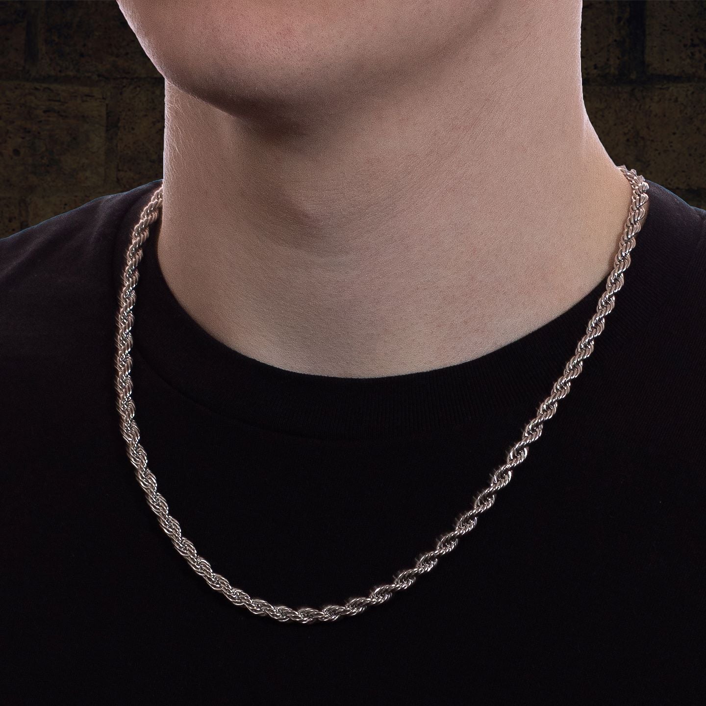 Men's Silver Rope Chain
