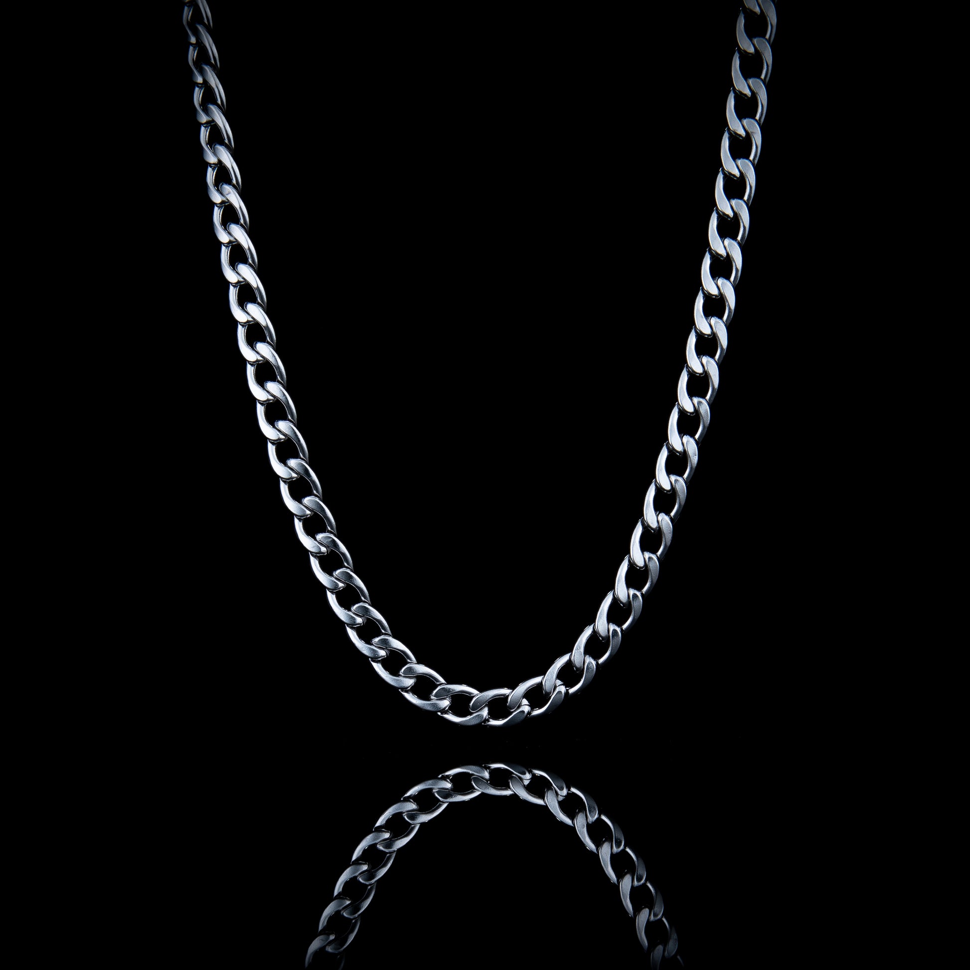 Men's Silver Curb Chain