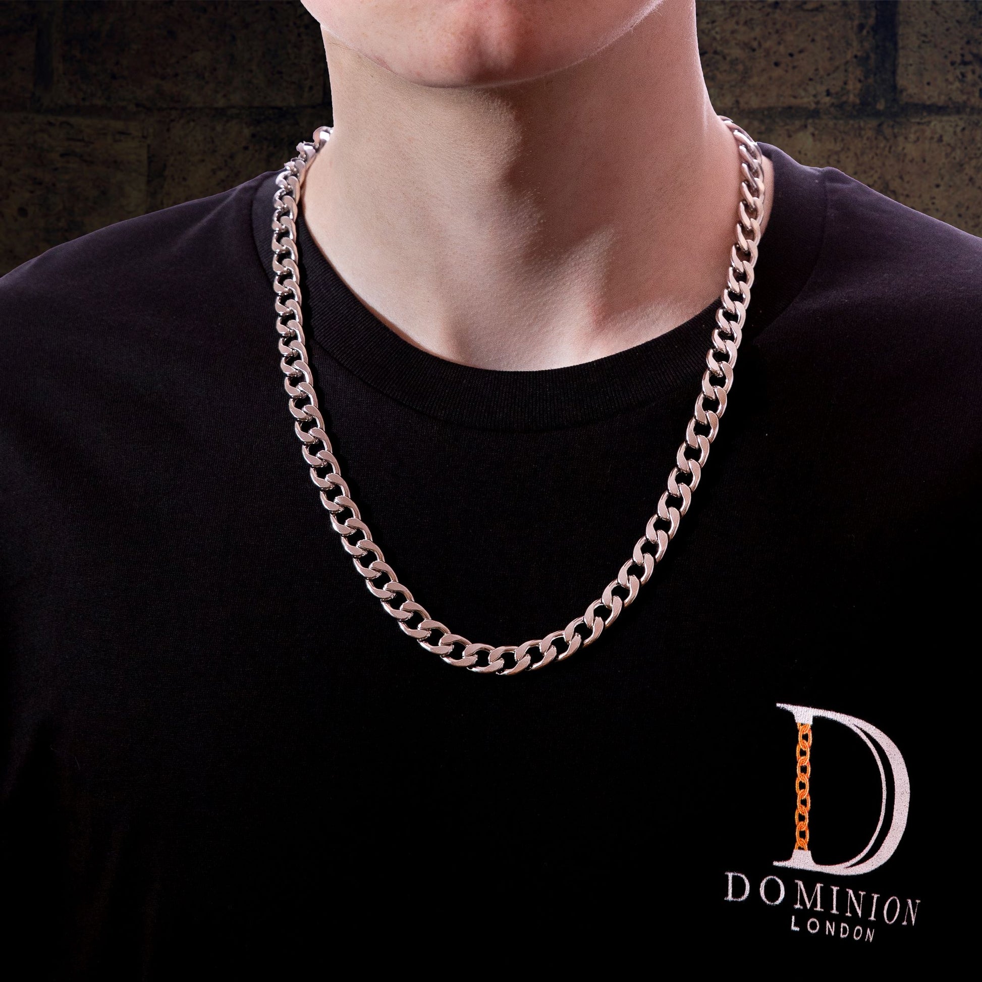 Men's Silver Curb Chain