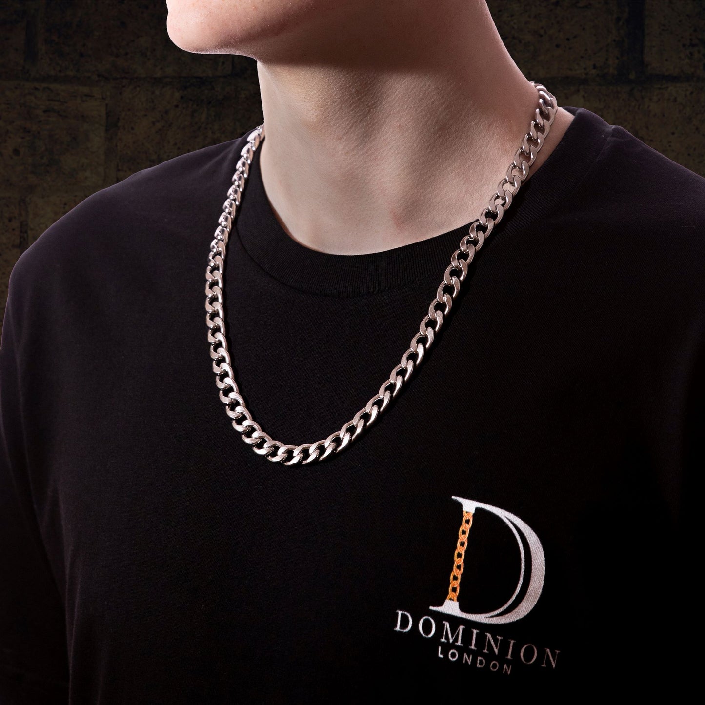 Men's Silver Curb Chain