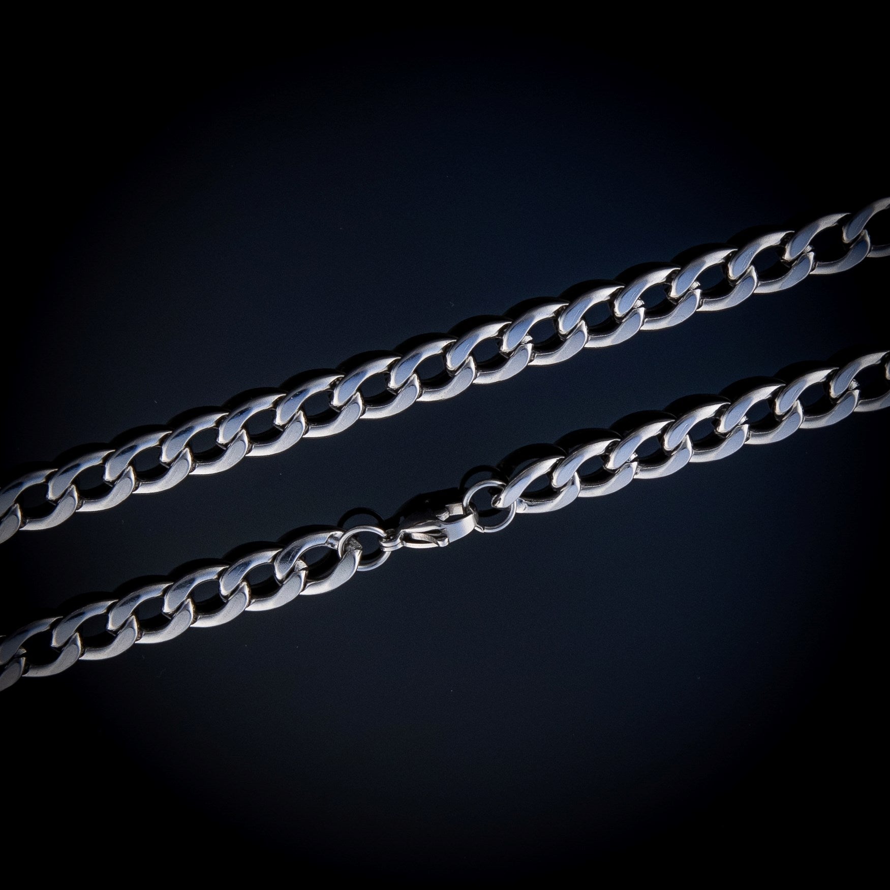 Men's Silver Curb Chain