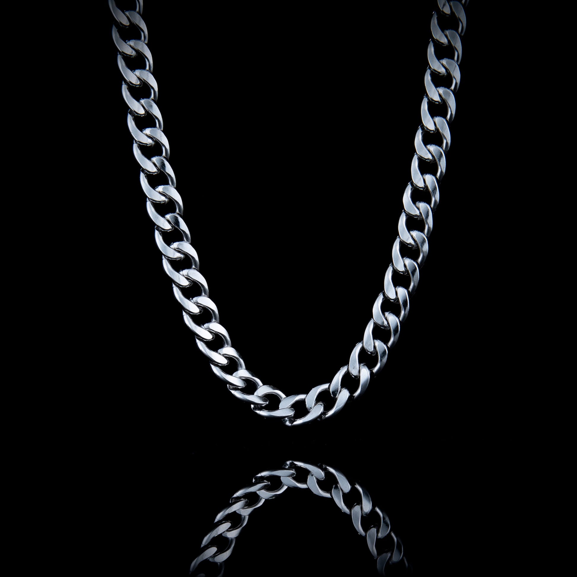 Men's Silver Curb Chain