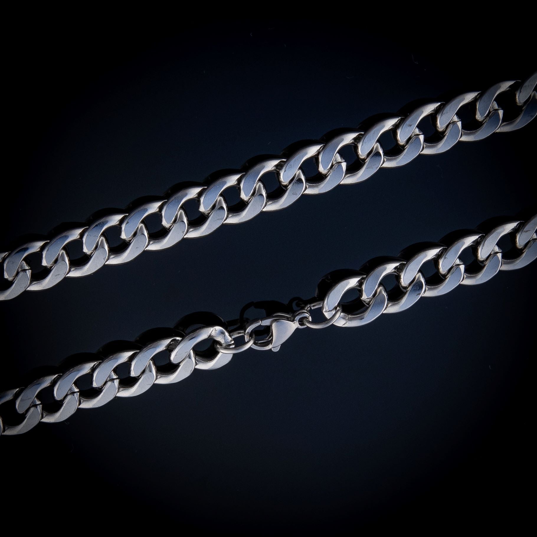 Men's Silver Curb Chain