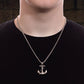 Men's Silver Anchor Pendant Chain