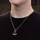 Men's Silver Anchor Pendant Chain