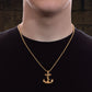 Men's Gold Anchor Pendant Chain